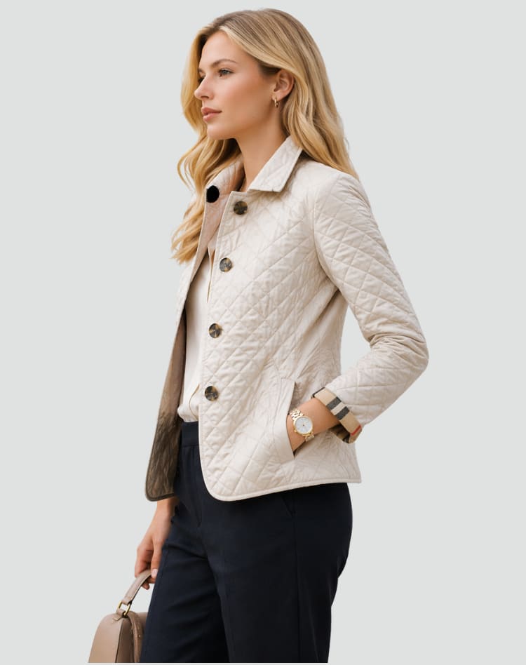 Women's Quilted Button Front Jacket | Edie_7