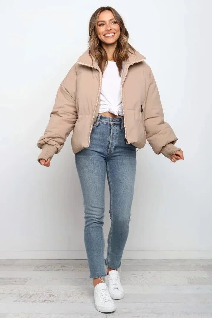Women's Oversized Quilted Puffer Jacket | Tegan_4