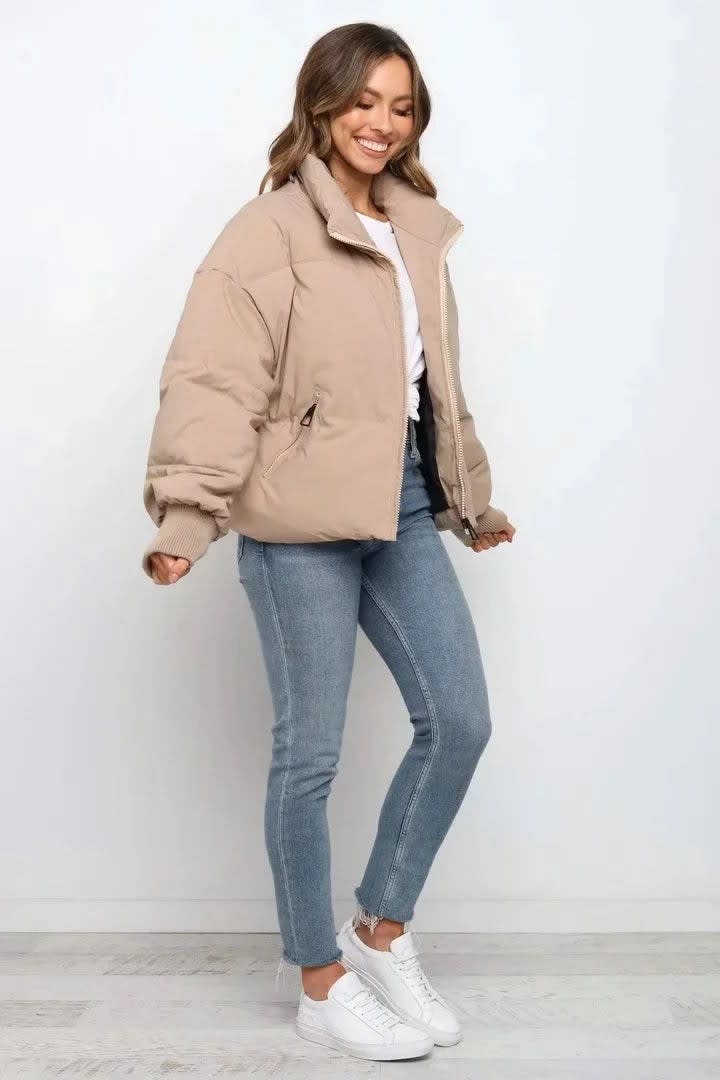 Women's Oversized Quilted Puffer Jacket | Tegan_6