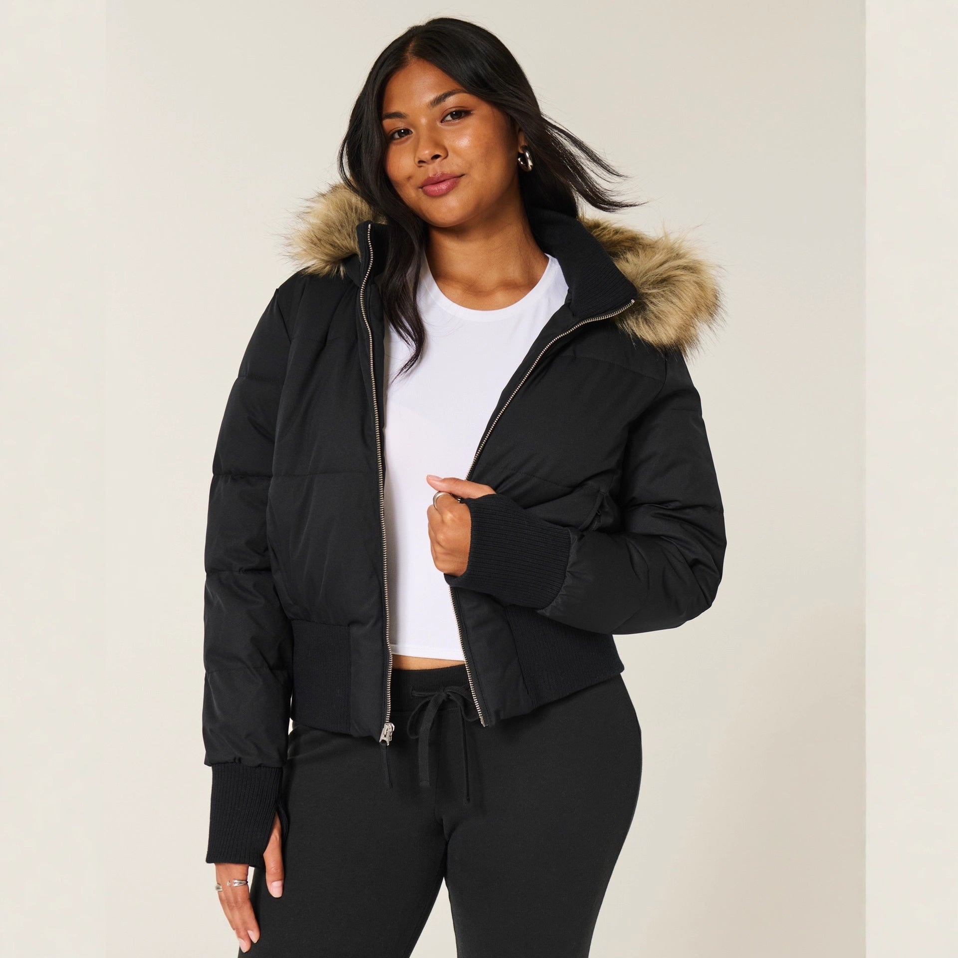 Women's Cropped Quilted Puffer Jacket | Ellie_3