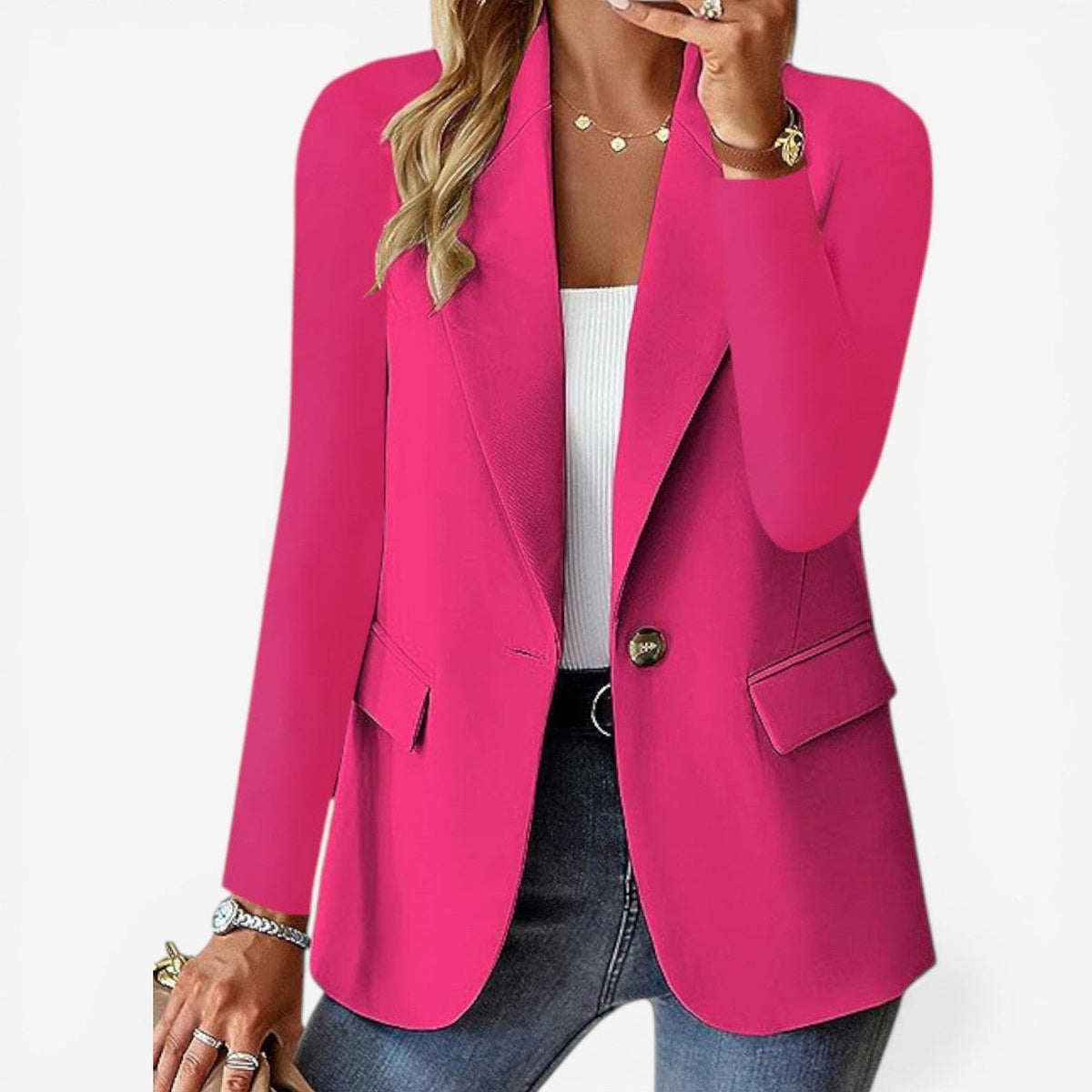 Women's Single Breasted Tailored Blazer | Monica_2