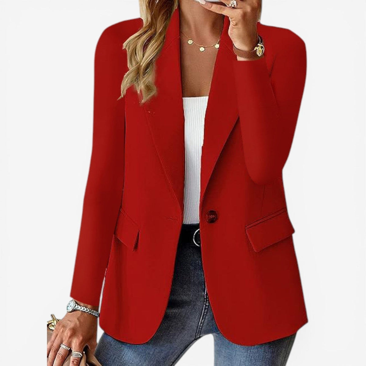 Women's Single Breasted Tailored Blazer | Monica_4