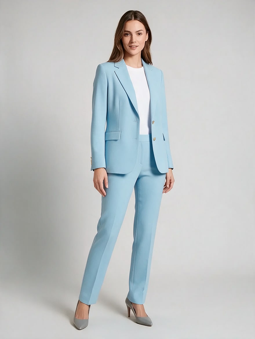 Women's Single Breasted Classic Blazer Trouser Suit | Anya_3