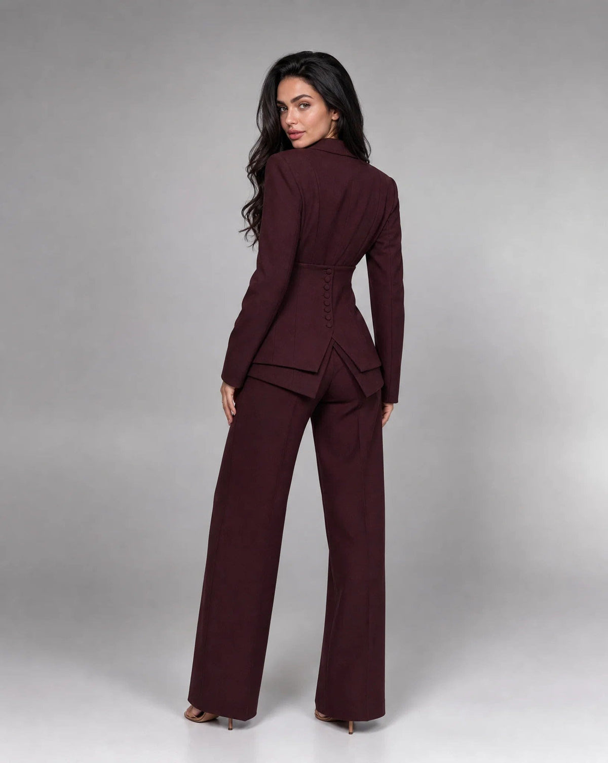 Women's Tailored Wide Leg Trouser Suit | Catherine_2