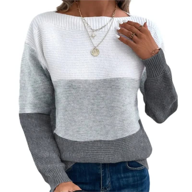 Women's Oversized Color Block Jumper | Sowena_6