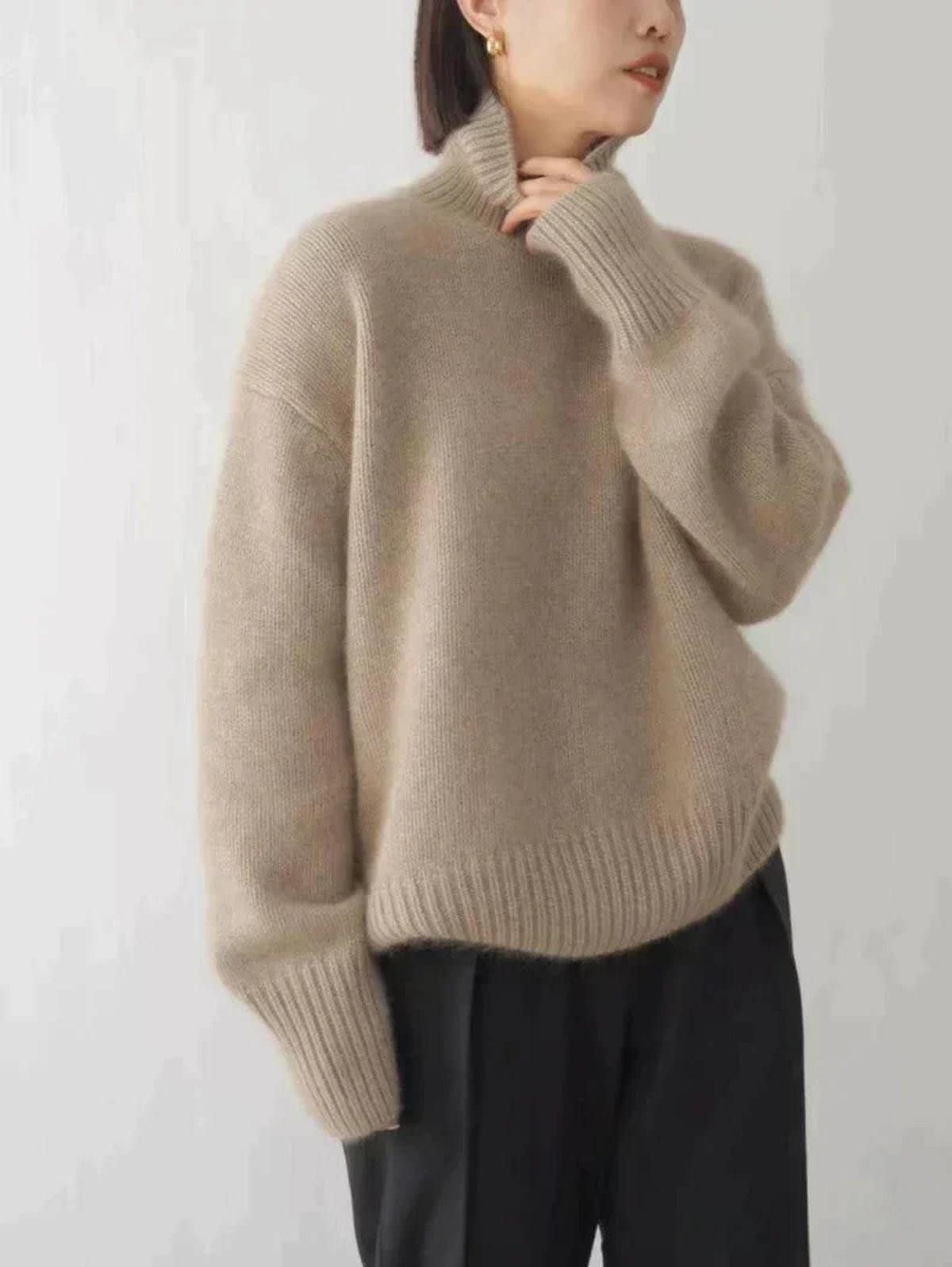 Women's Knit Roll Neck Jumper | Una_6