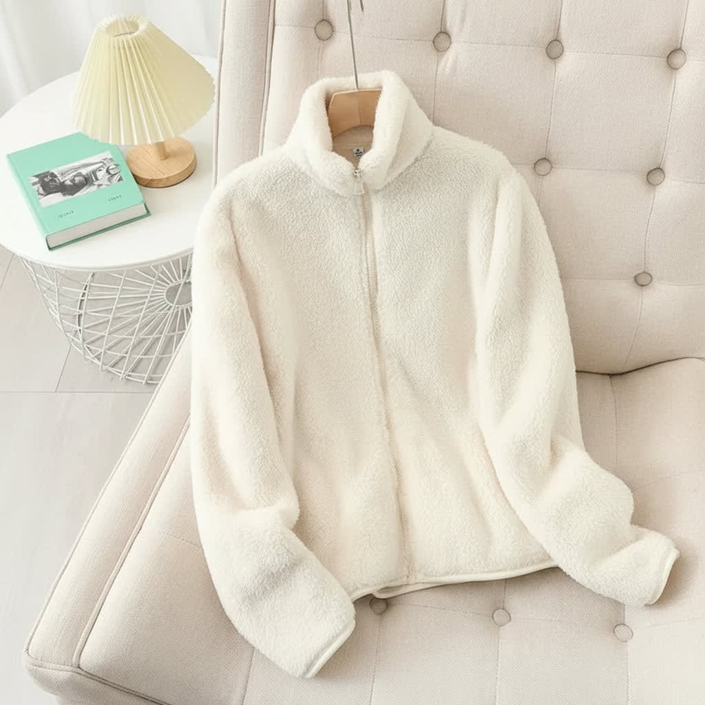 Women's Teddy Fleece Zip Jacket | Meinir_10