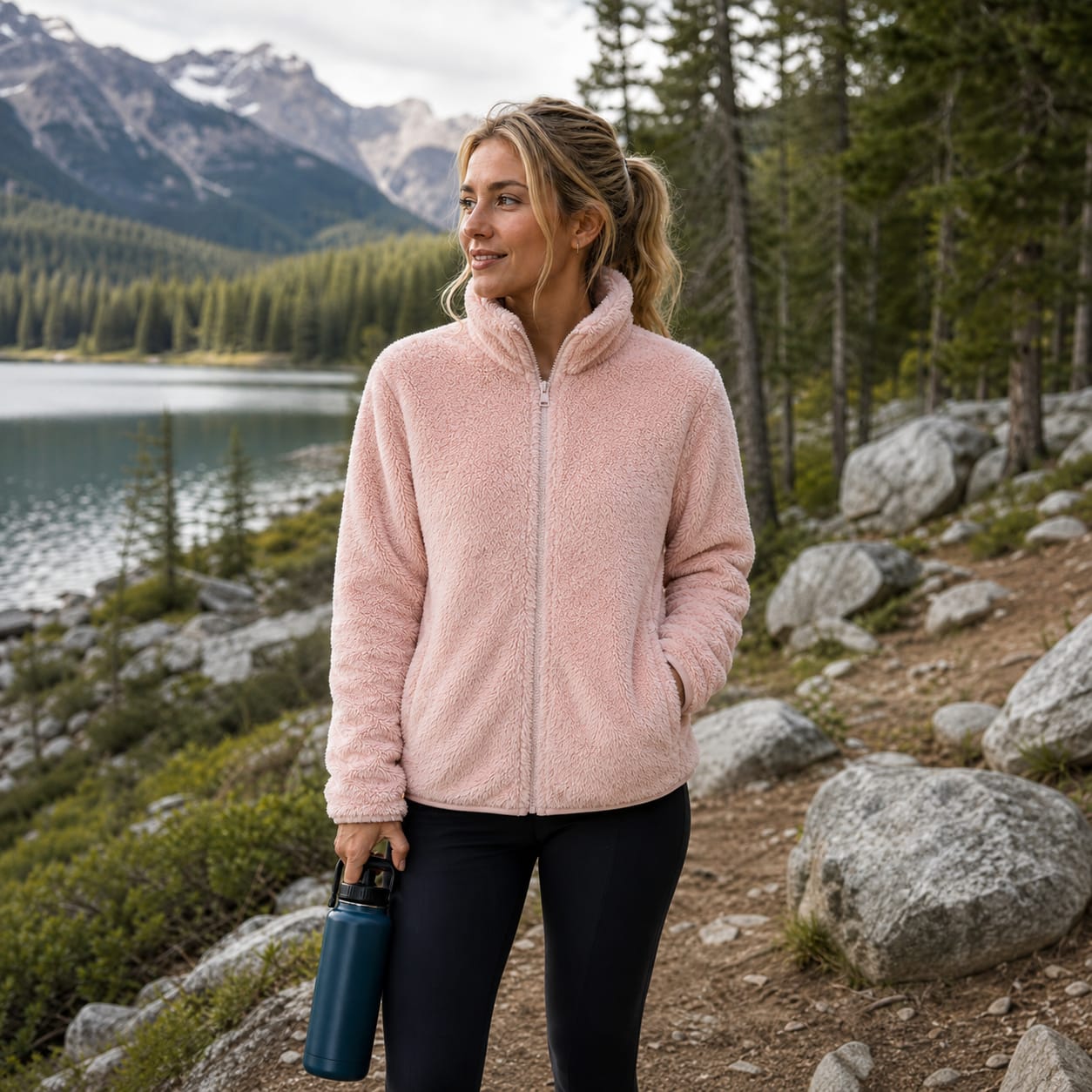 Women's Teddy Fleece Zip Jacket | Meinir_2