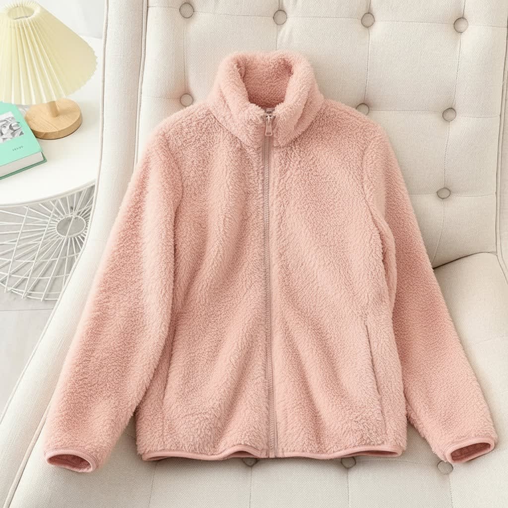 Women's Teddy Fleece Zip Jacket | Meinir_5