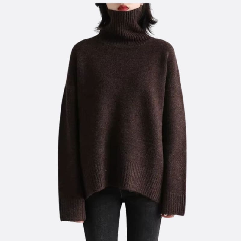 Women's Oversized Turtleneck Jumper | Renie_1
