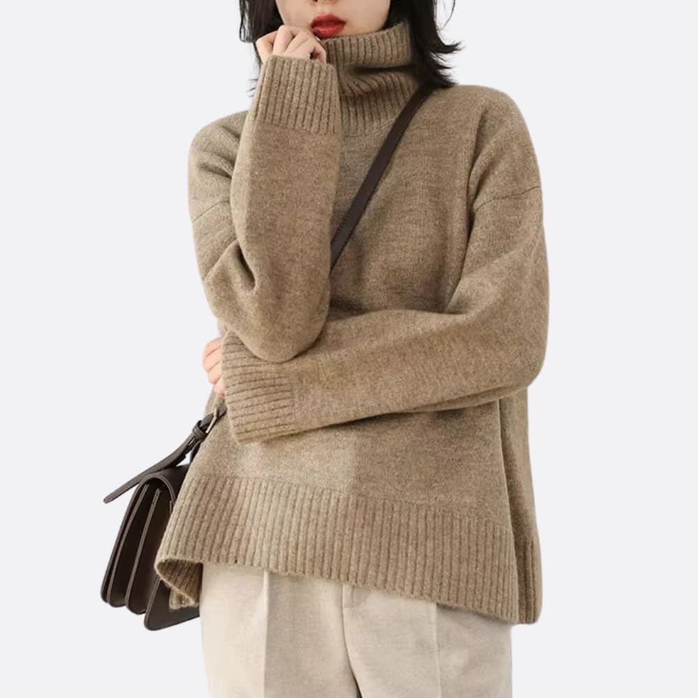 Women's Oversized Turtleneck Jumper | Renie_4