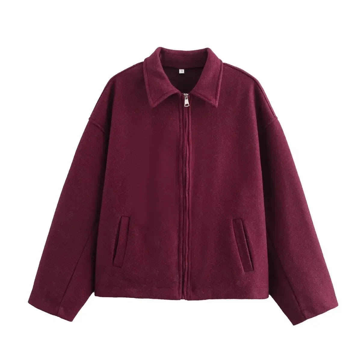 Women's Wool Blend Cropped Jacket | Sian_7