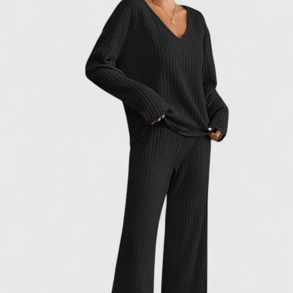 Women's Ribbed Knit Lounge Set | Clara