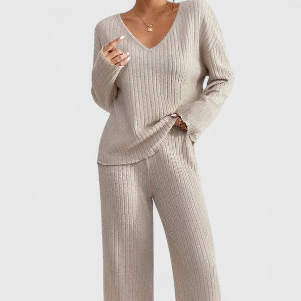 Women's Ribbed Knit Lounge Set | Clara