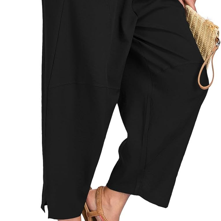 Women's Harem Trousers With Adjustable Drawstrings | Lucia