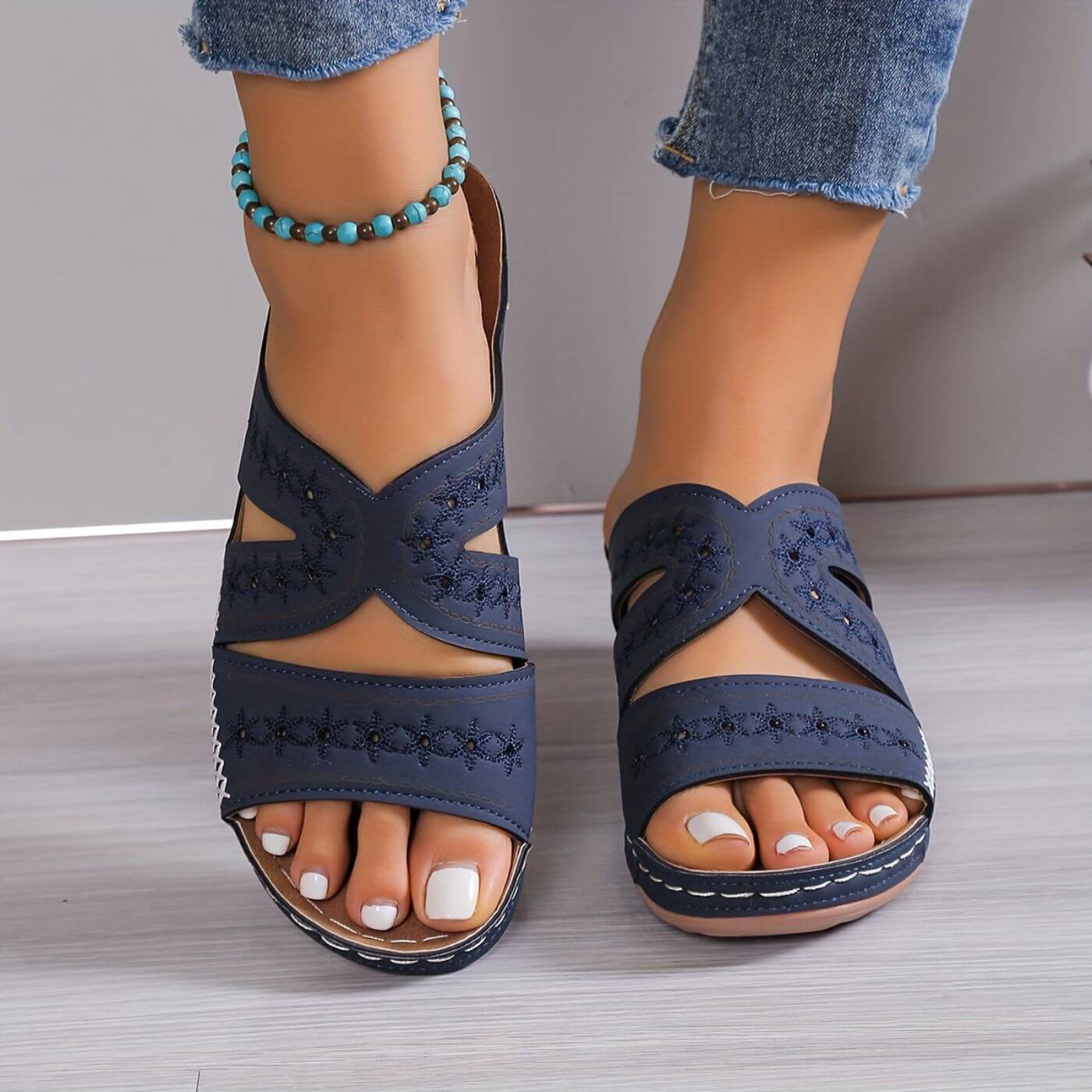 Women's Embellished Wedge Sandals | Celeste