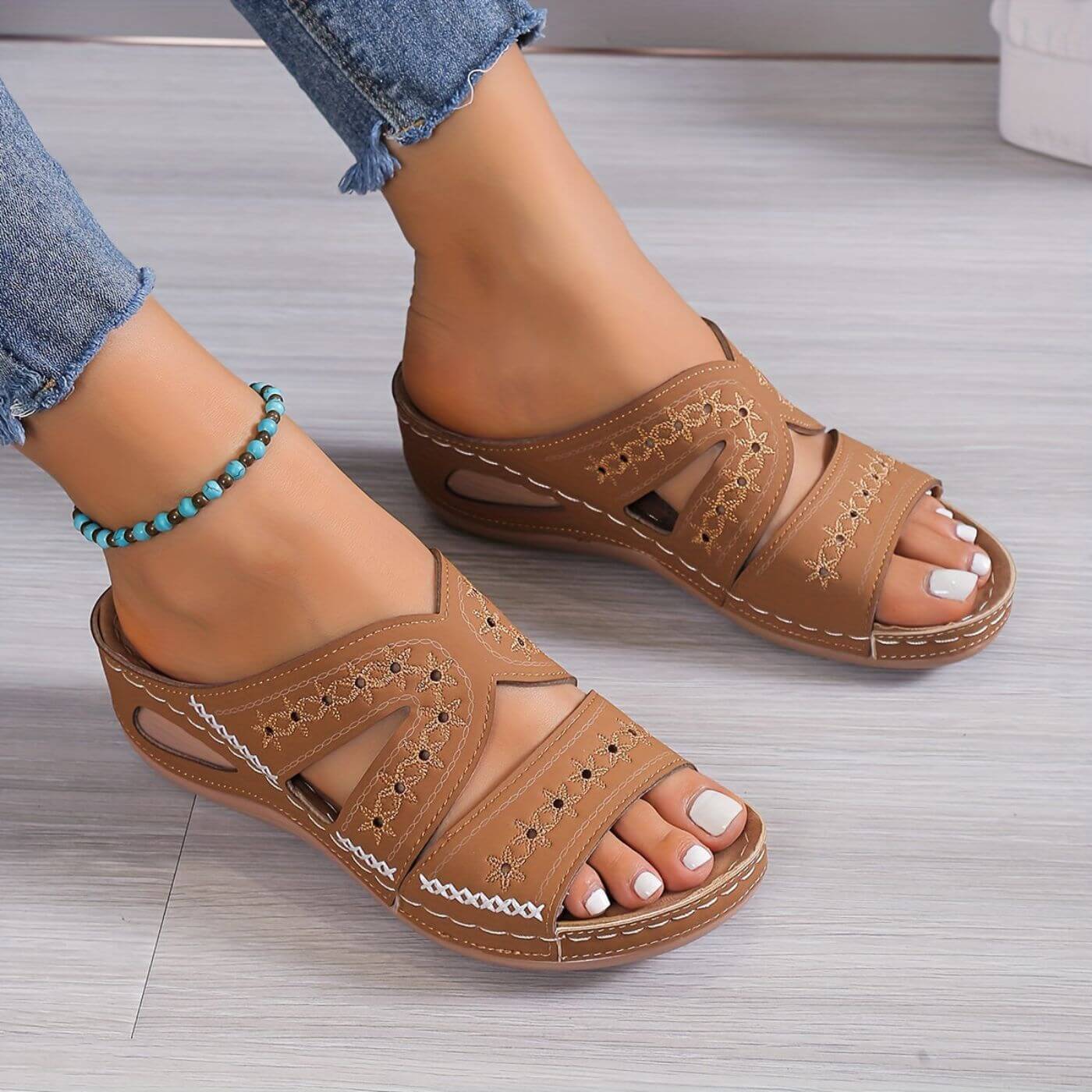 Women's Embellished Wedge Sandals | Celeste