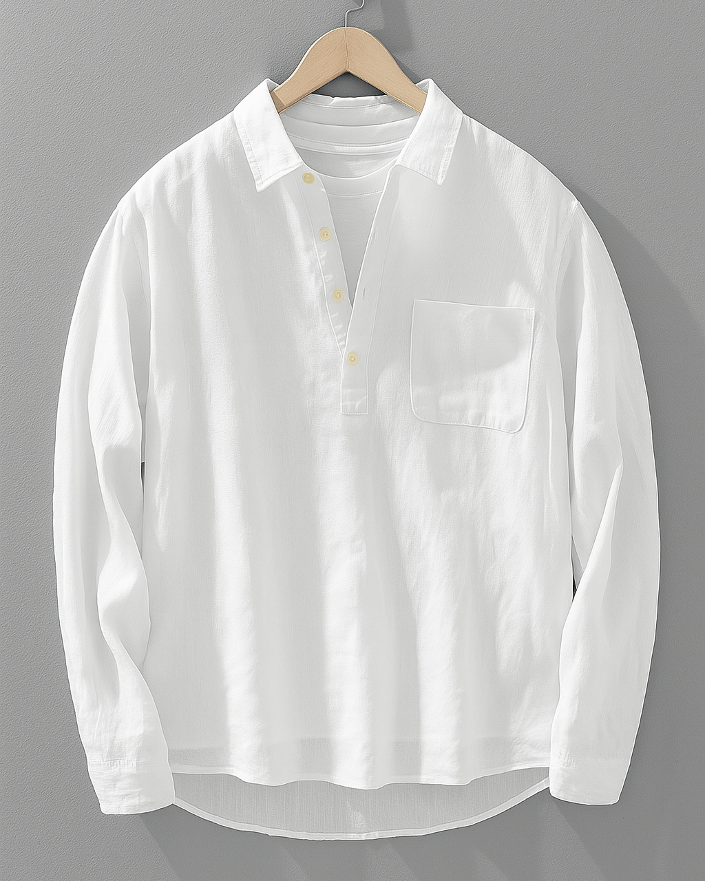 Men’s Linen Cotton Long Sleeve Shirt | Jacob