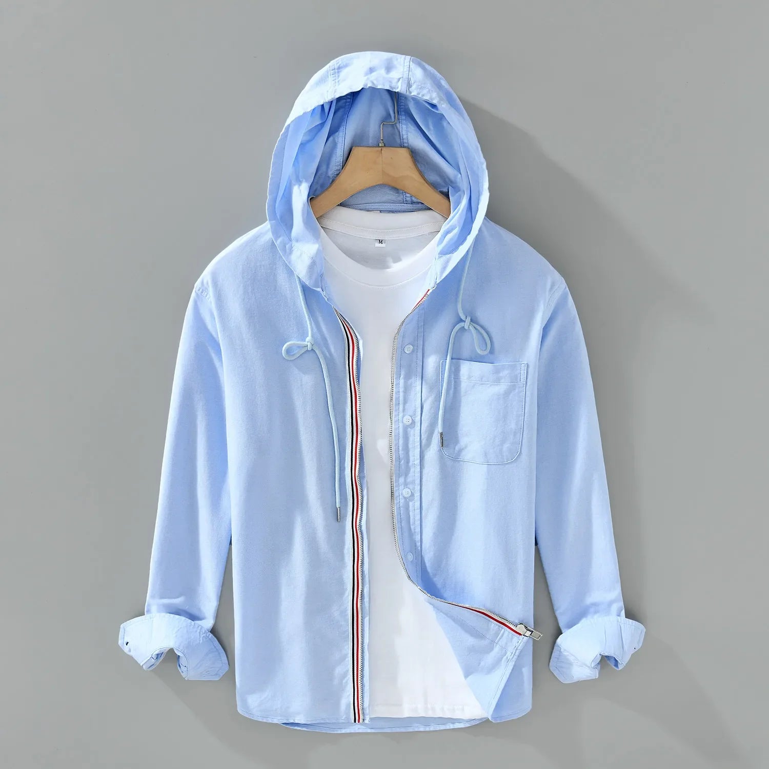 Men's Premium Cotton Zip-Up Shirt | Dave