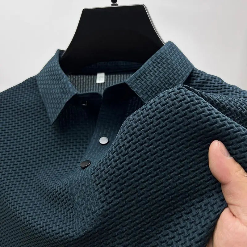 Men’s Ice Silk Textured Polo Shirt | Harrison