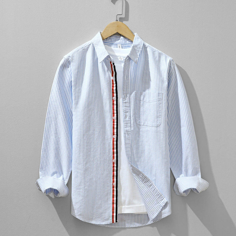 Men’s Pinstripe Linen Shirt | Julian