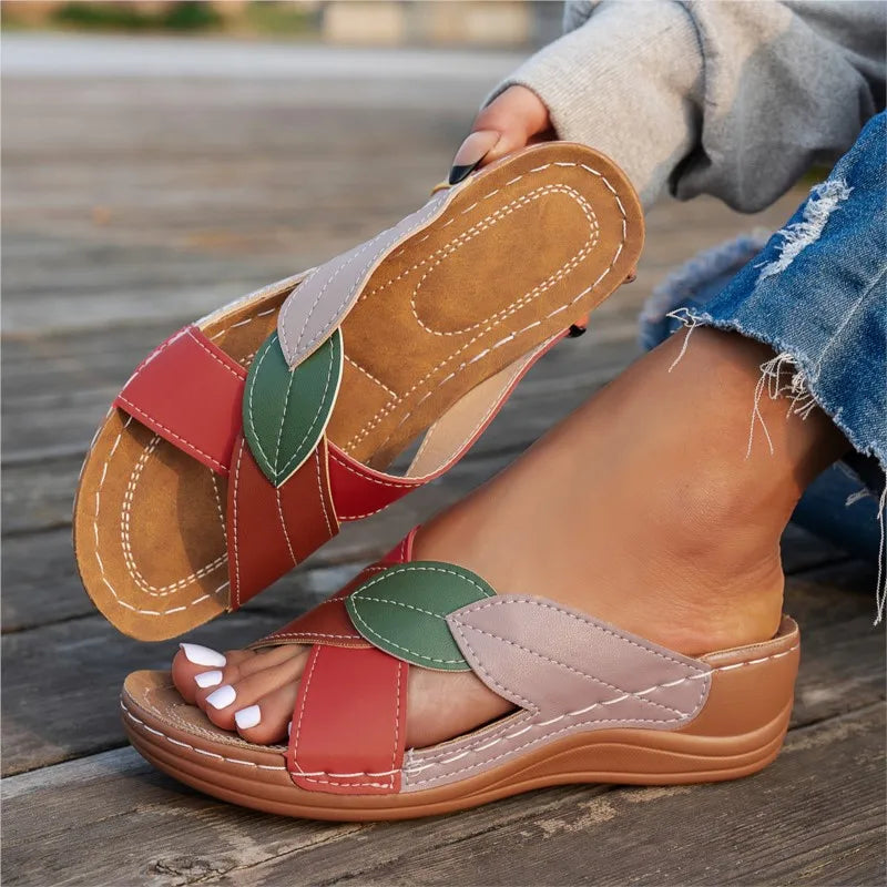 Women’s Leaf Detail Summer Sandals | Mila