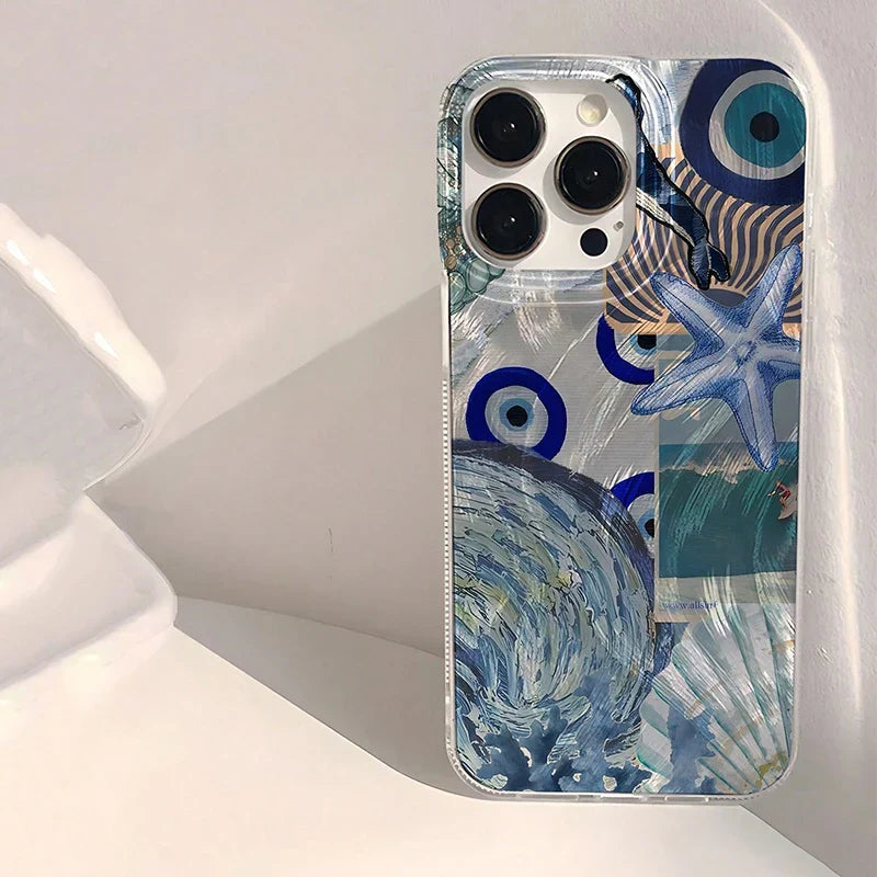 Ocean Print iPhone Case | Azure