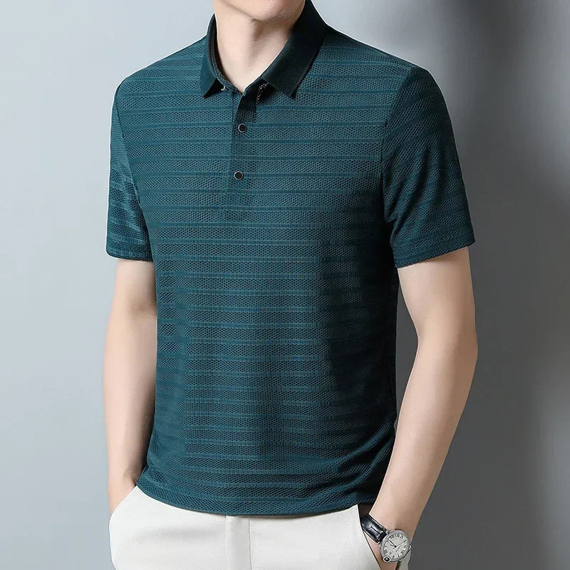 Men’s Smooth Silk Polo Shirt | Luca