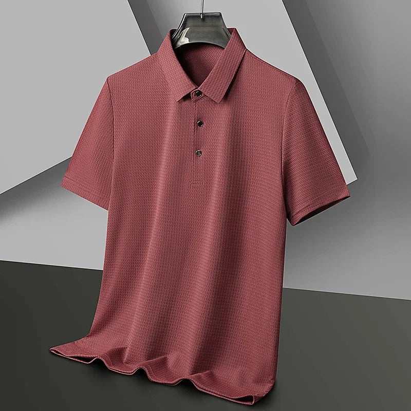 Men’s Textured Short Sleeve Polo Shirt | Daniel