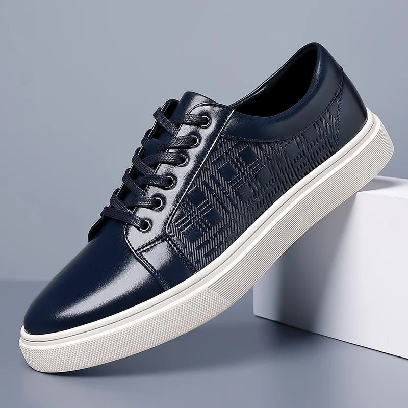 Men’s Patent Check Sneakers | Silvio