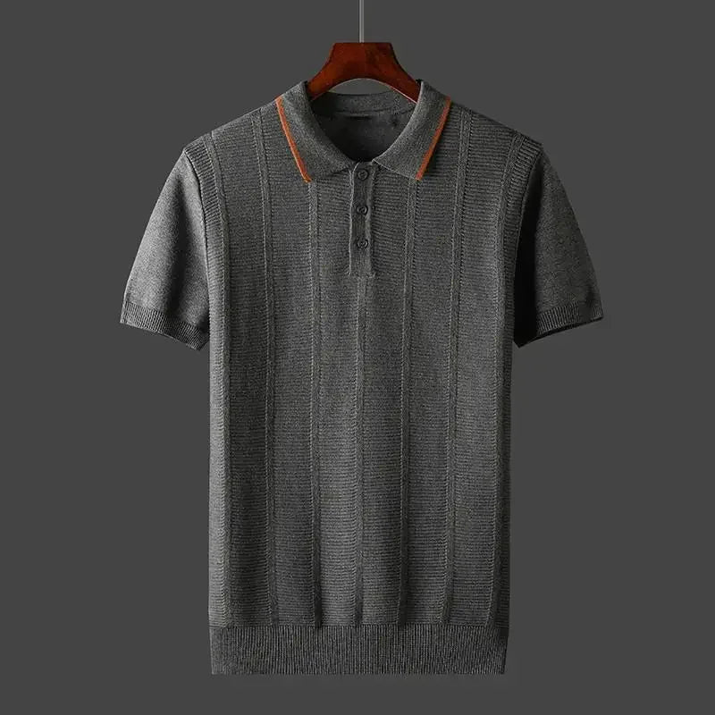Men’s Ribbed Elegant Polo Shirt | Broderick
