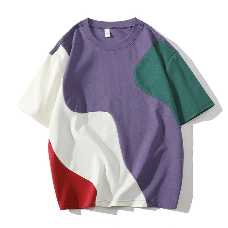 Men’s Colorful Patchwork T-Shirt | Dan