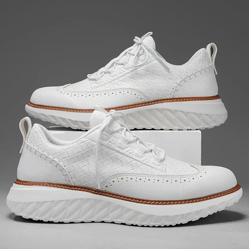 Men's Leather Sneakers with Orthopaedic Insole | Ashford