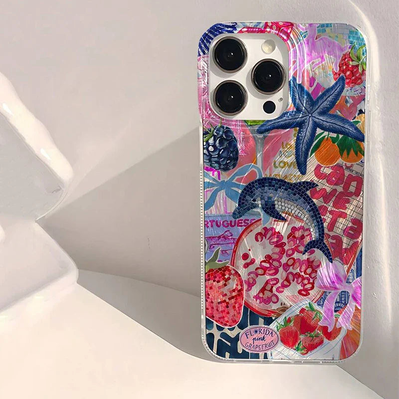 Ocean Print iPhone Case | Azure