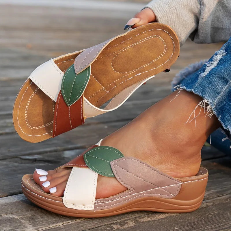 Women’s Leaf Detail Summer Sandals | Mila