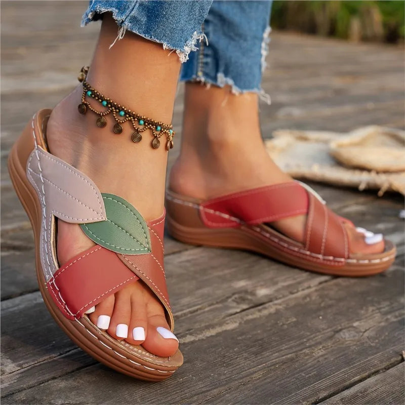 Women’s Leaf Detail Summer Sandals | Mila