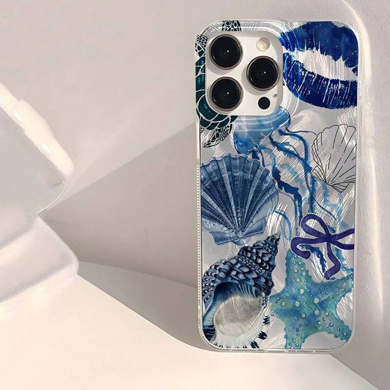 Ocean Print iPhone Case | Azure