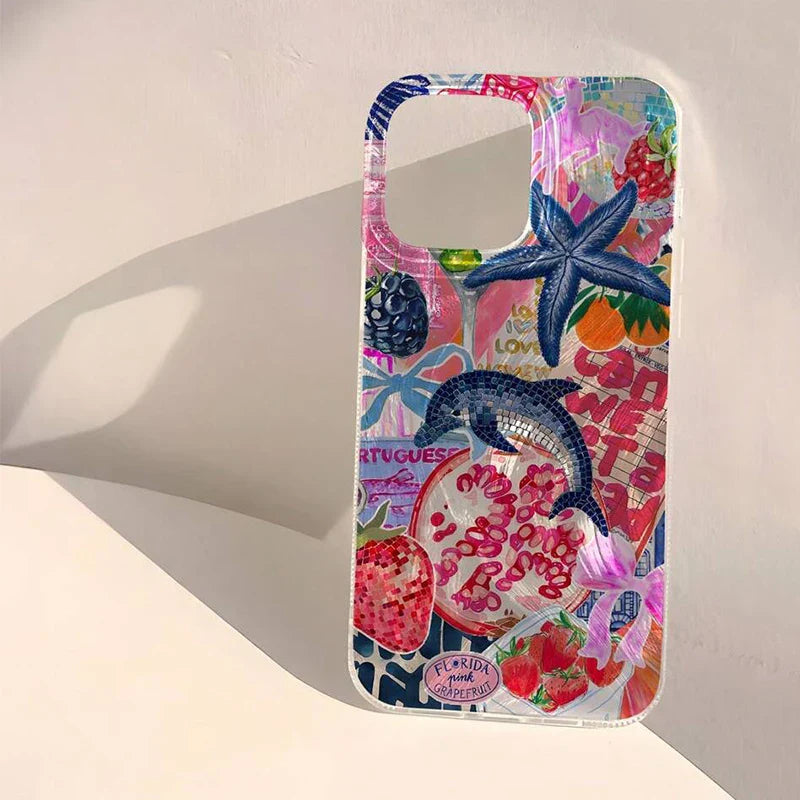 Ocean Print iPhone Case | Azure