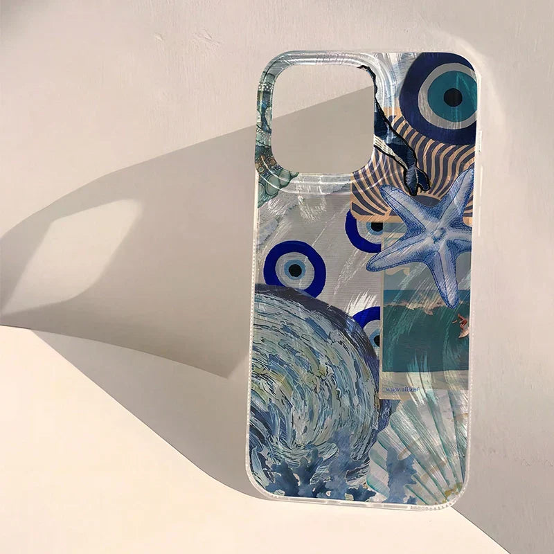 Ocean Print iPhone Case | Azure
