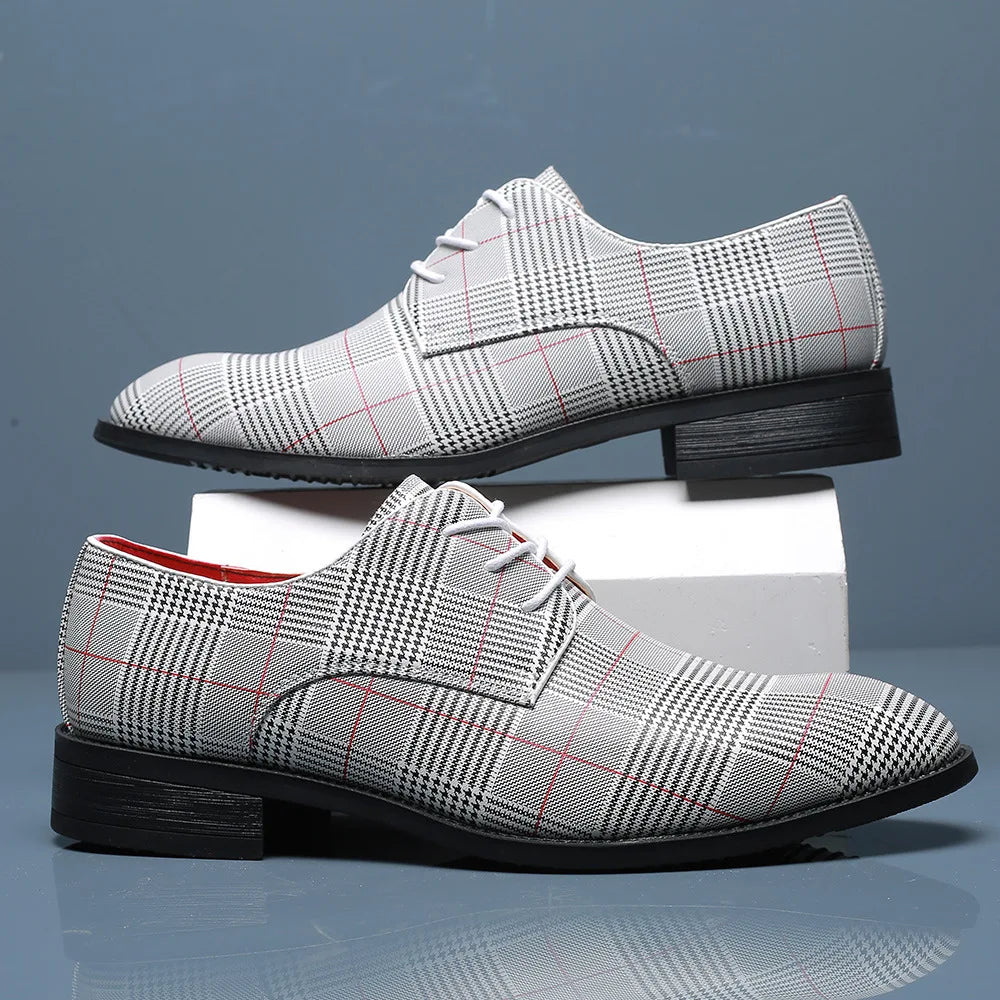 Men’s Plaid Oxford Dress Shoes | Jackson