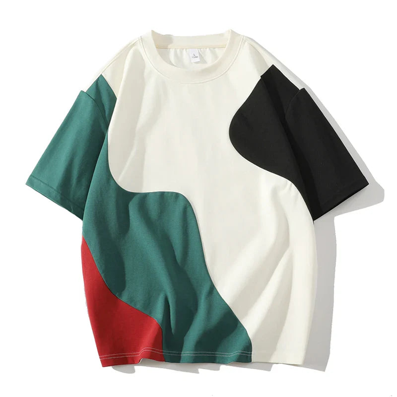 Men’s Colorful Patchwork T-Shirt | Dan