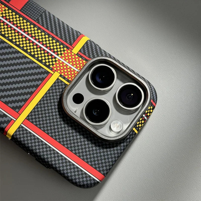 Carbon Fibre-Look MagSafe iPhone Case | Modern