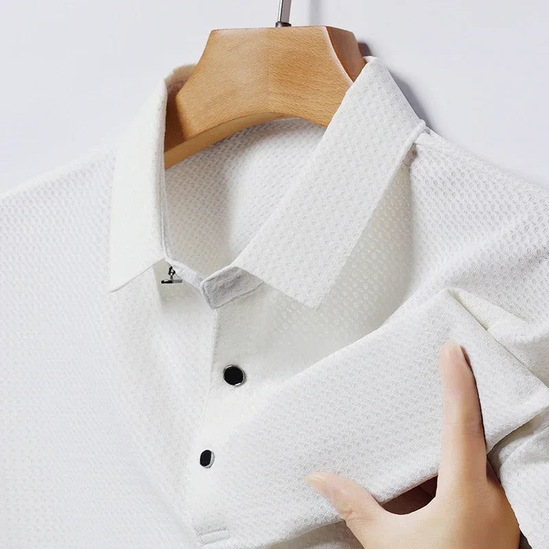 Men’s Textured Short Sleeve Polo Shirt | Daniel