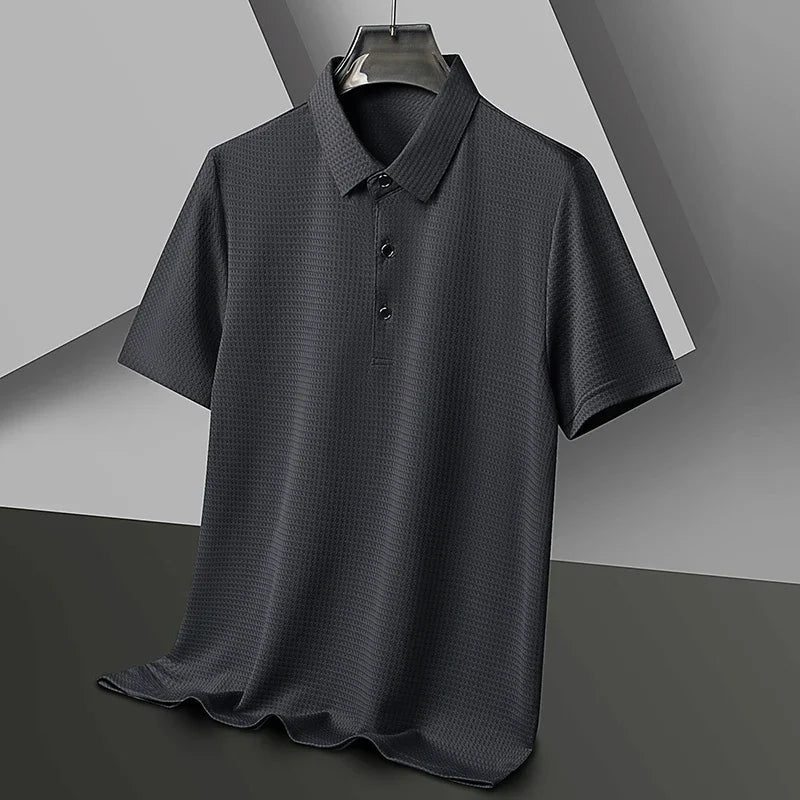 Men’s Textured Short Sleeve Polo Shirt | Daniel