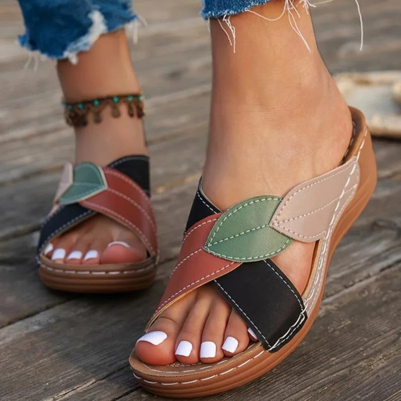 Women’s Leaf Detail Summer Sandals | Mila