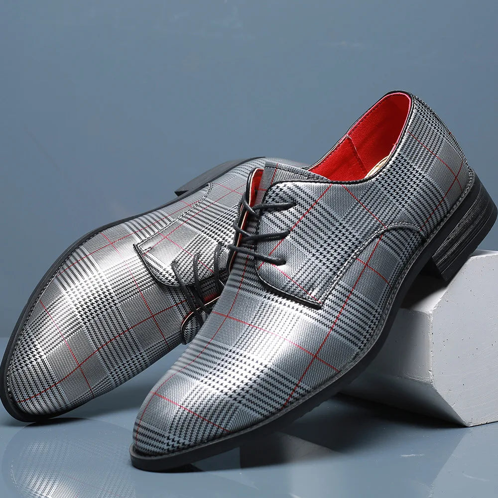 Men’s Plaid Oxford Dress Shoes | Jackson