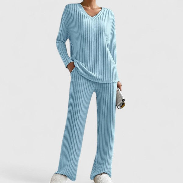 Women's Ribbed Knit Lounge Set | Clara