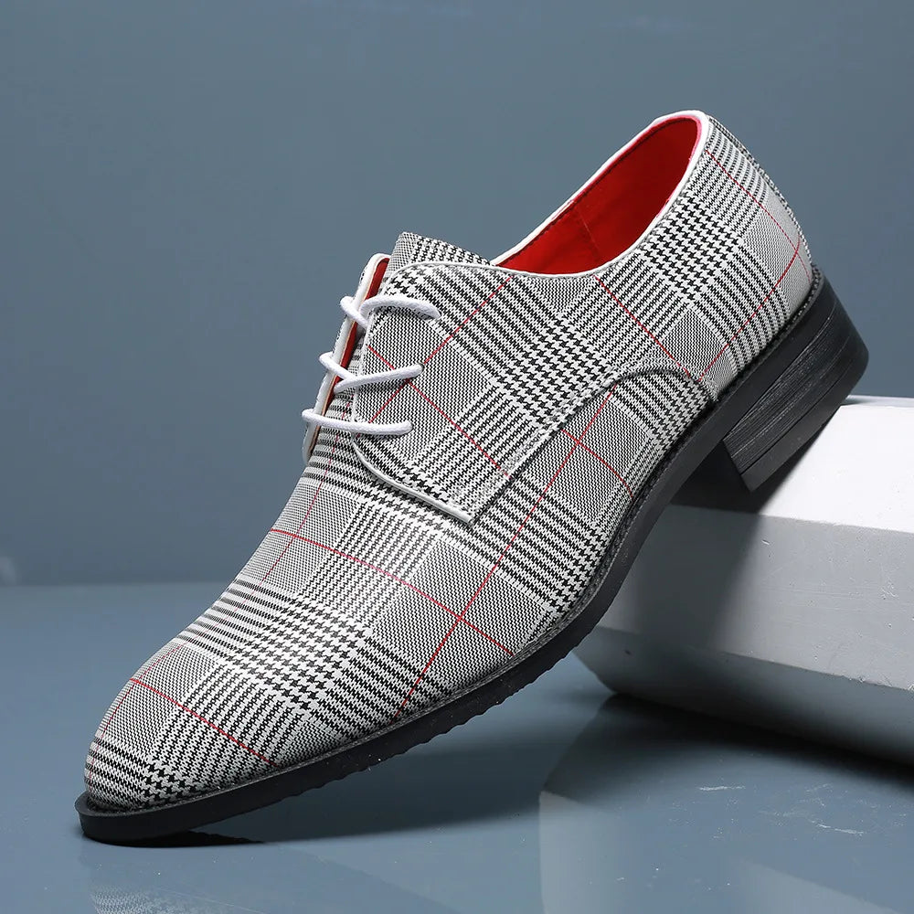 Men’s Plaid Oxford Dress Shoes | Jackson
