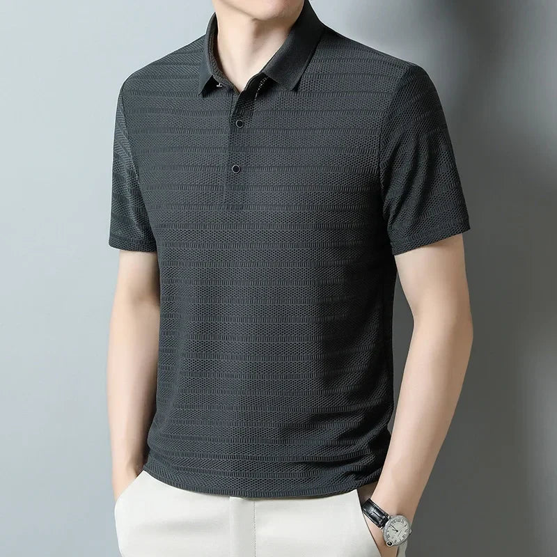 Men’s Smooth Silk Polo Shirt | Luca