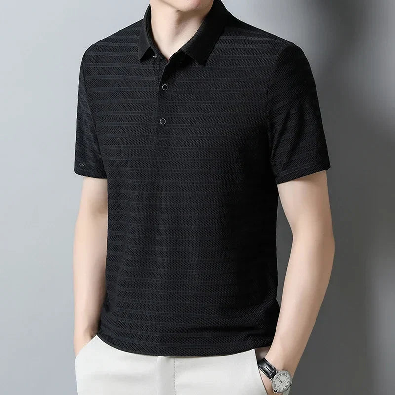 Men’s Smooth Silk Polo Shirt | Luca